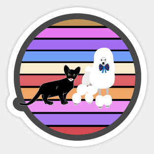 Cat and Dog Sticker